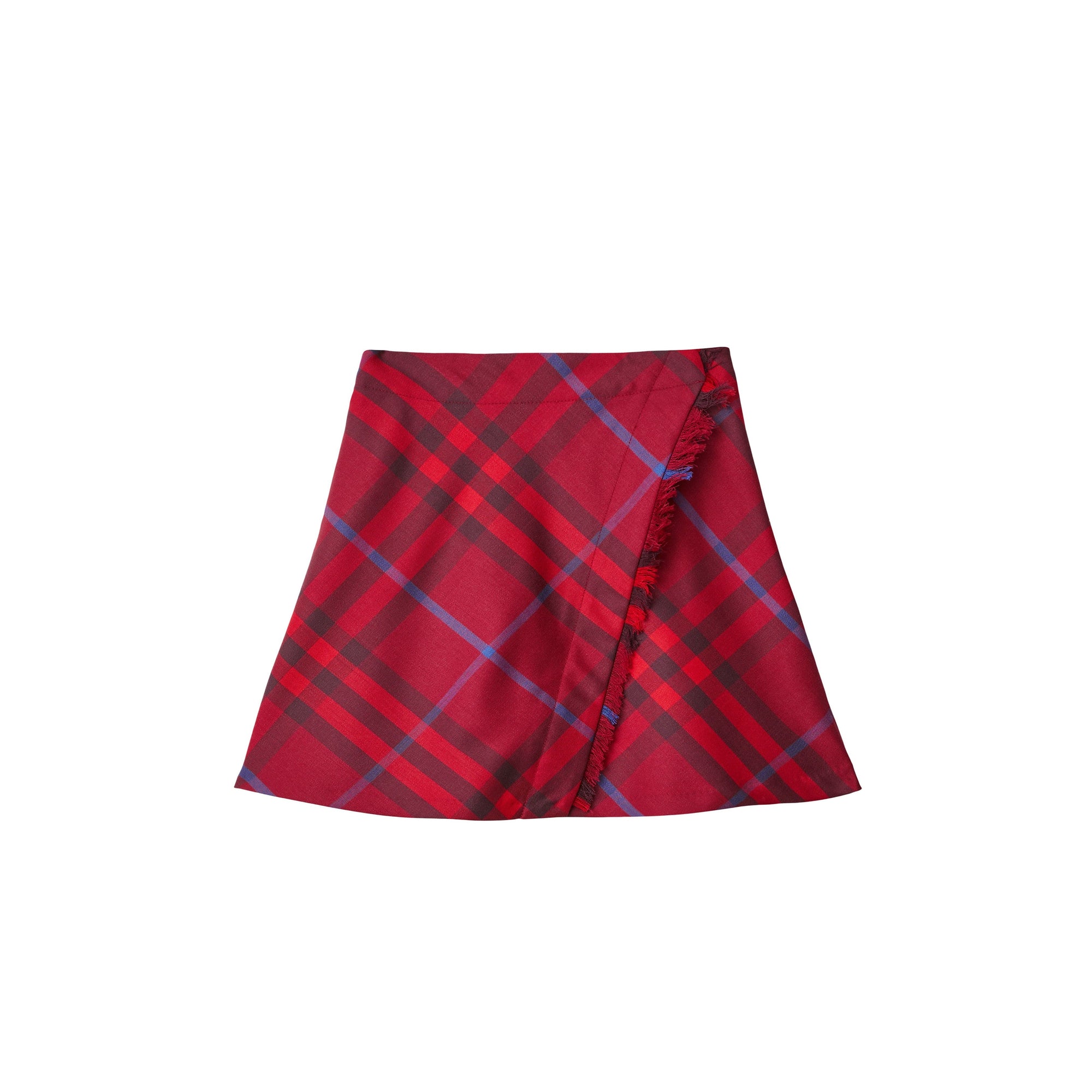 Jupe en laine à motif check - Crimson Check