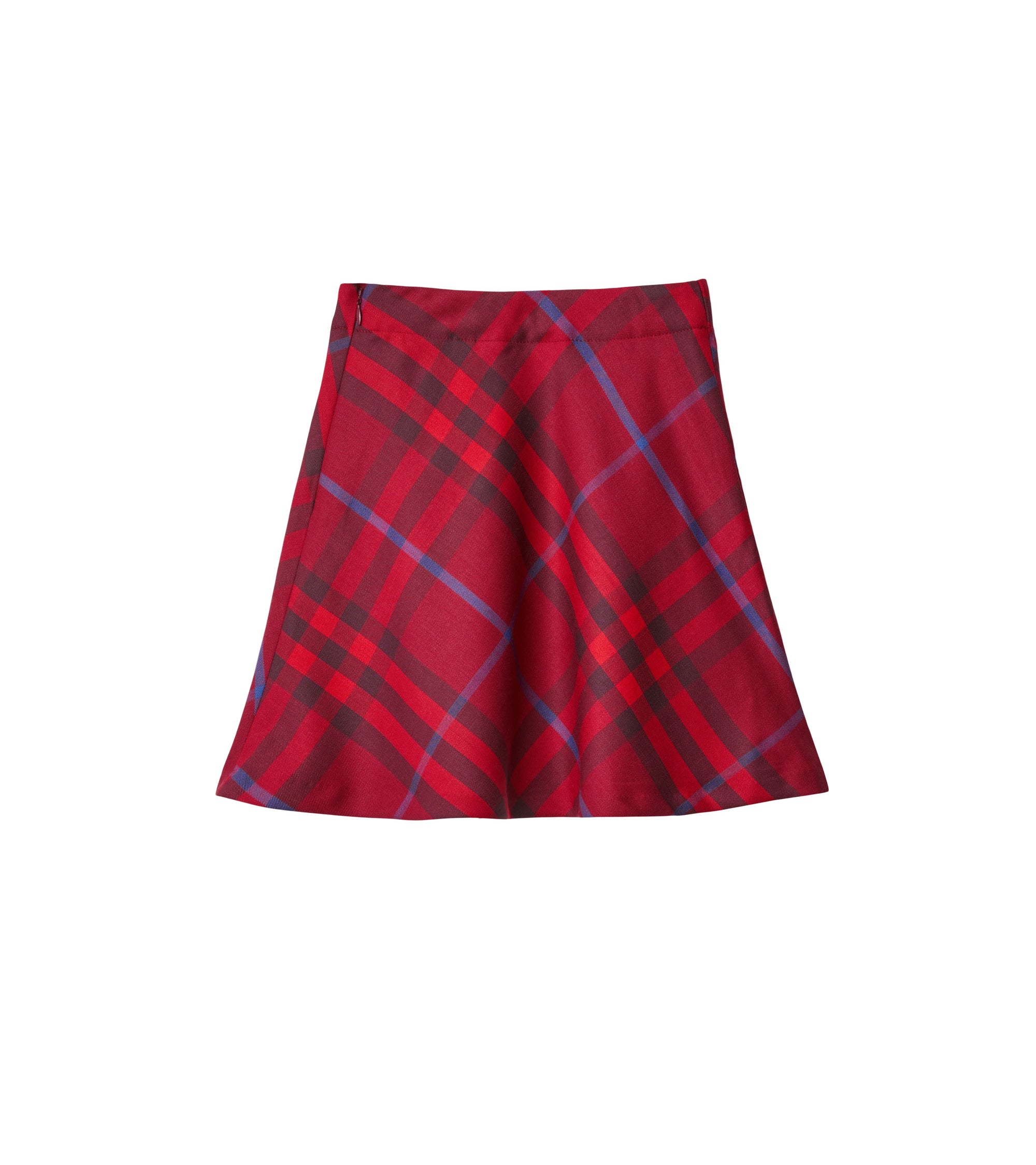 Jupe en laine à motif check - Crimson Check