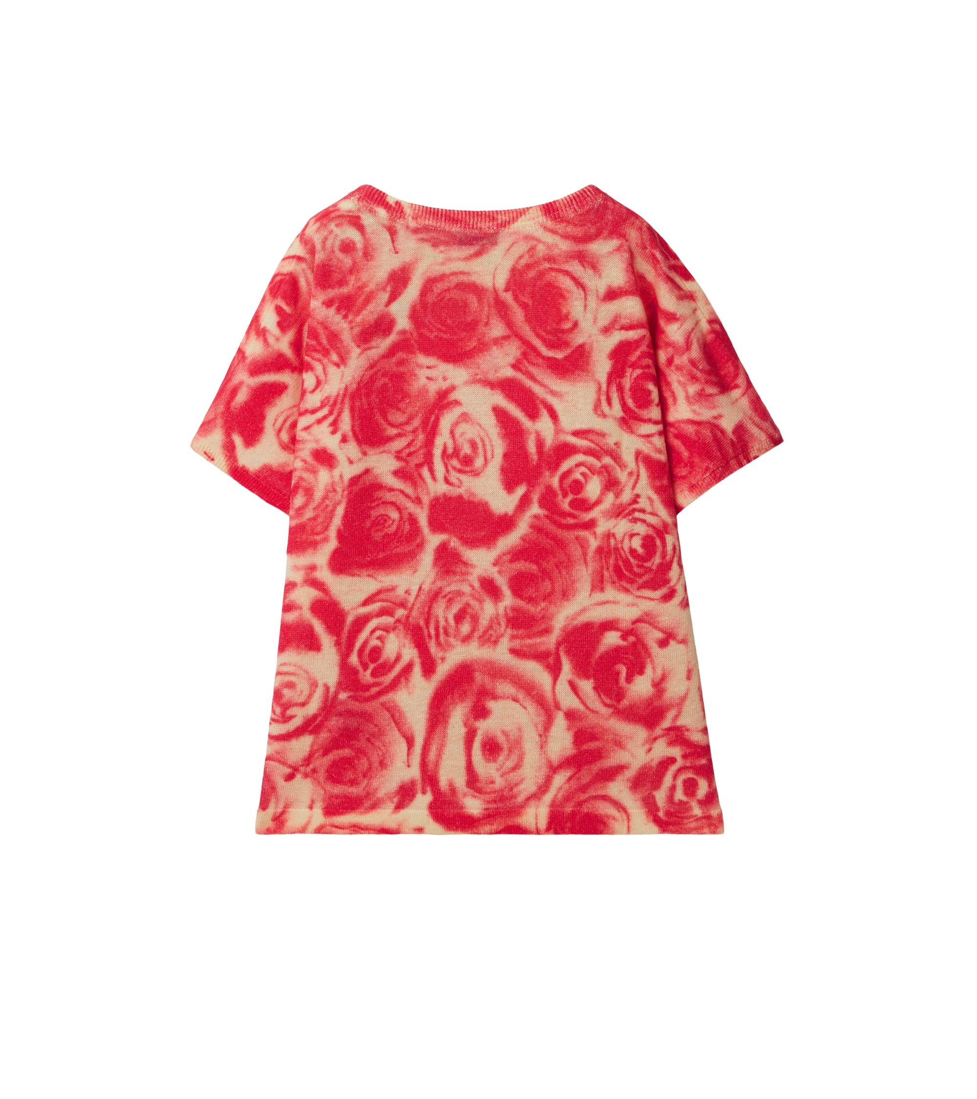 T-shirt en lin et coton à imprimé roses - Pillar Pattern