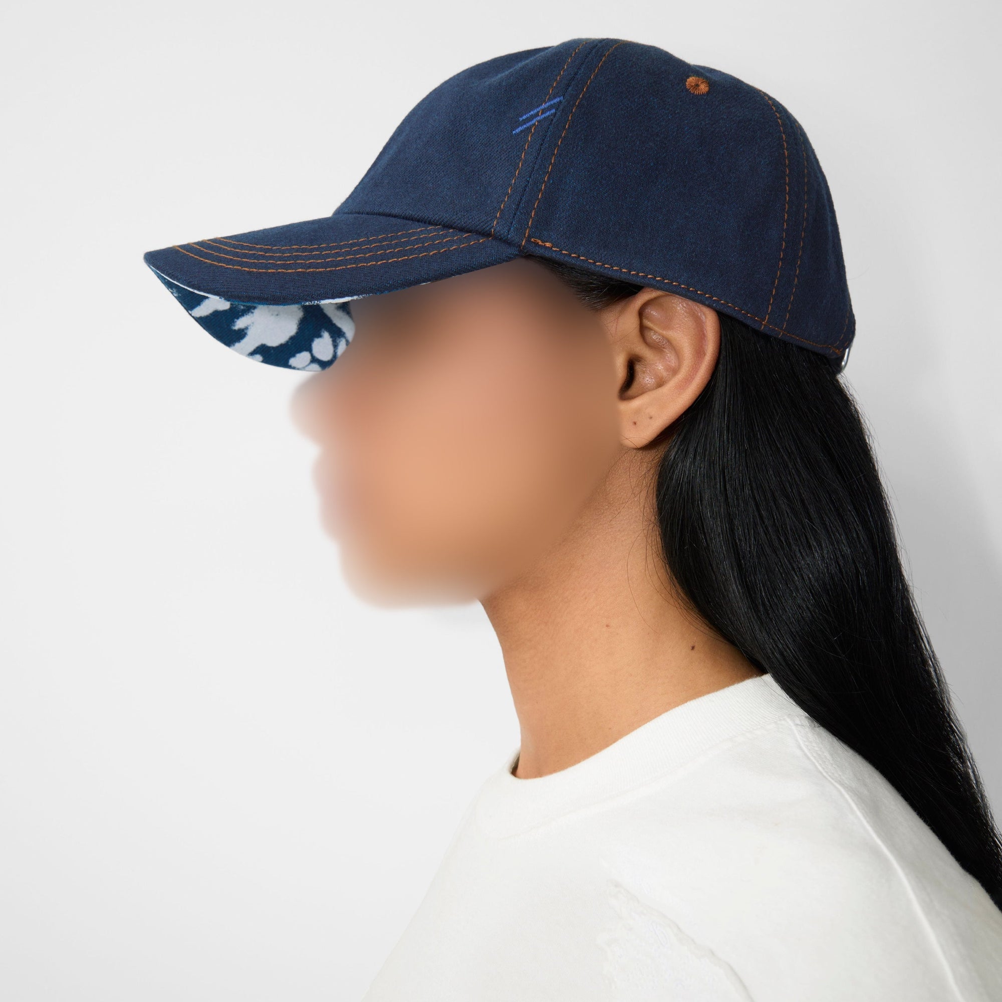Casquette en denim - Indigo & White