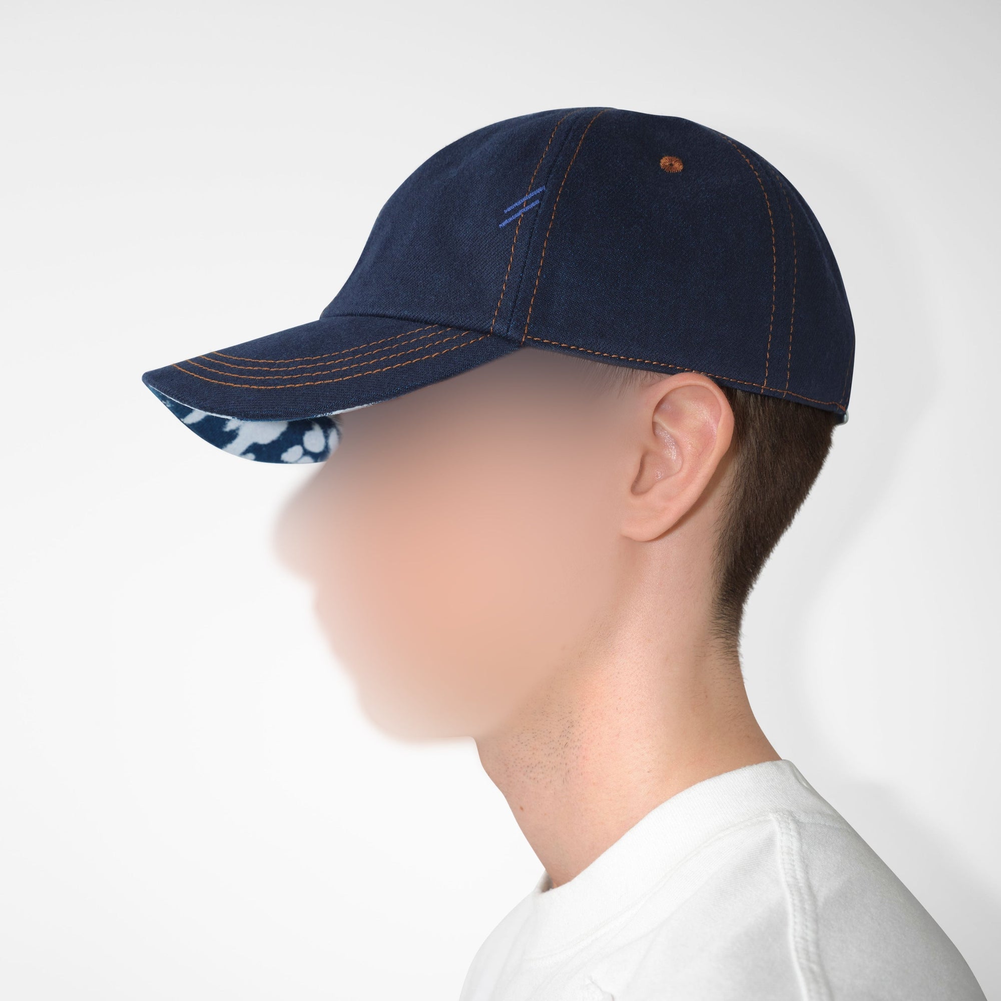 Casquette en denim - Indigo & White