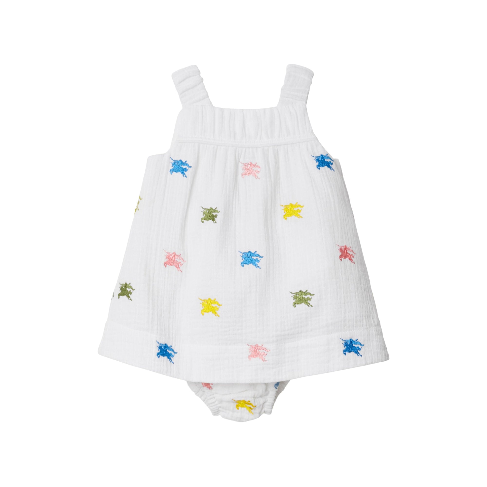 Robe et bloomer en coton à motif cavalier - Multicolor Pattern