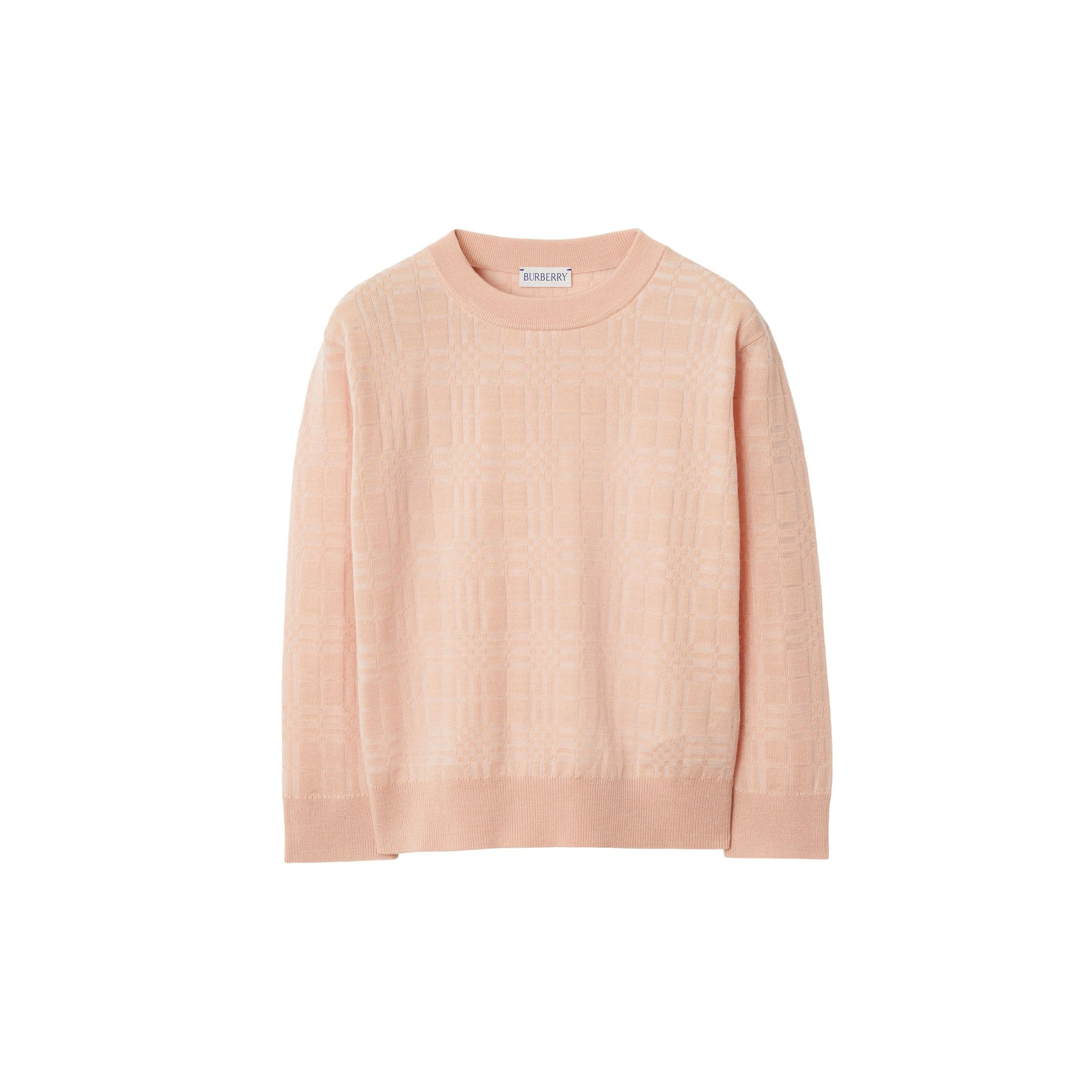 Pull en laine mélangée à motif check - Coral Rose