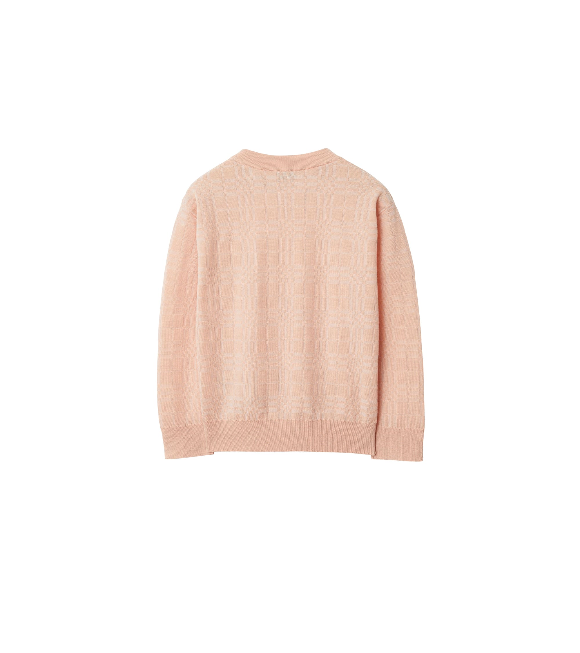 Pull en laine mélangée à motif check - Coral Rose