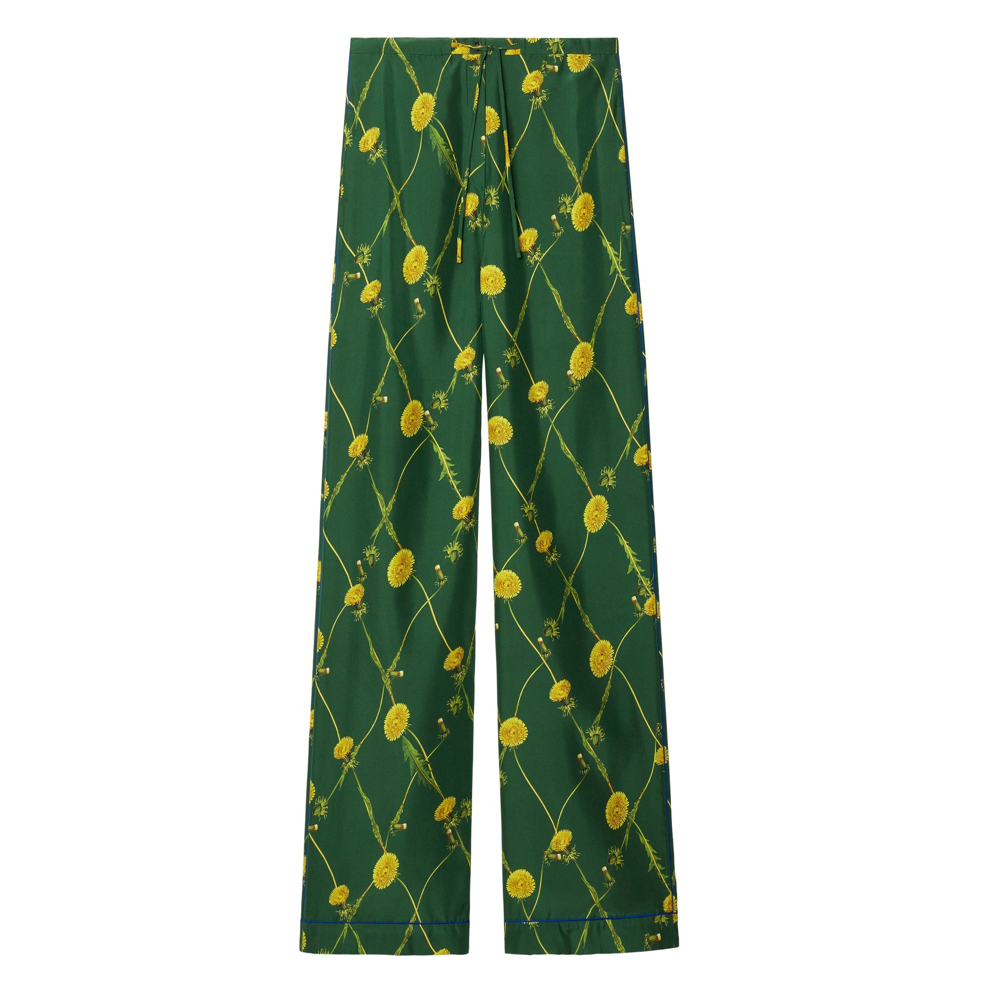Pantalon pyjama en soie à imprimé pissenlits - Ivy