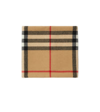 Écharpe tube en cachemire à motif check - Archive Beige