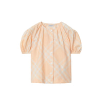 Chemisier en coton à motif check - Pastel Peach Check