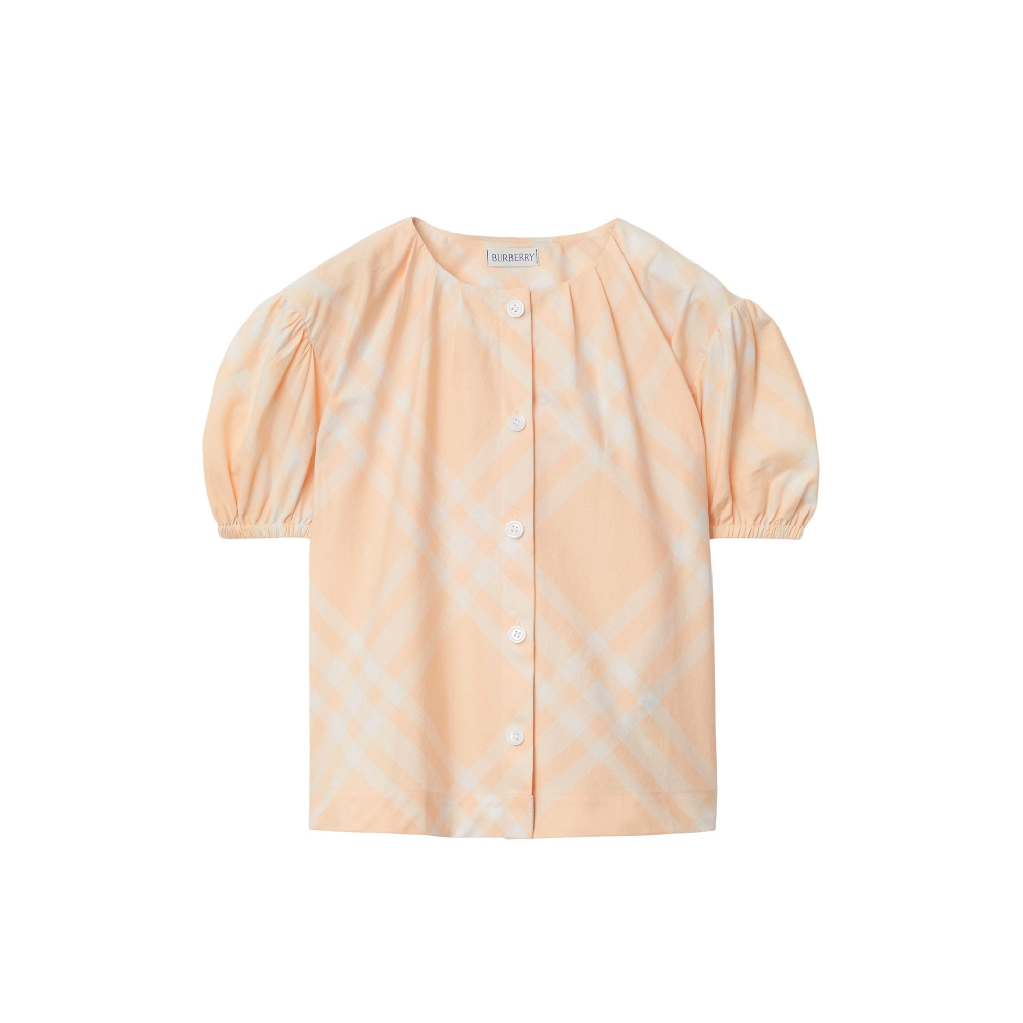 Chemisier en coton à motif check - Pastel Peach Check