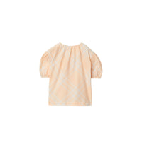 Chemisier en coton à motif check - Pastel Peach Check