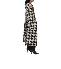 Robe de chambre en laine pied-de-poule - Monochrome