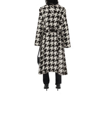 Robe de chambre en laine pied-de-poule - Monochrome