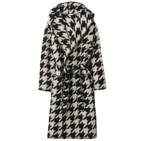 Robe de chambre en laine pied-de-poule - Monochrome