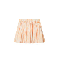 Jupe plissée en coton à motif check - Pastel Peach Check