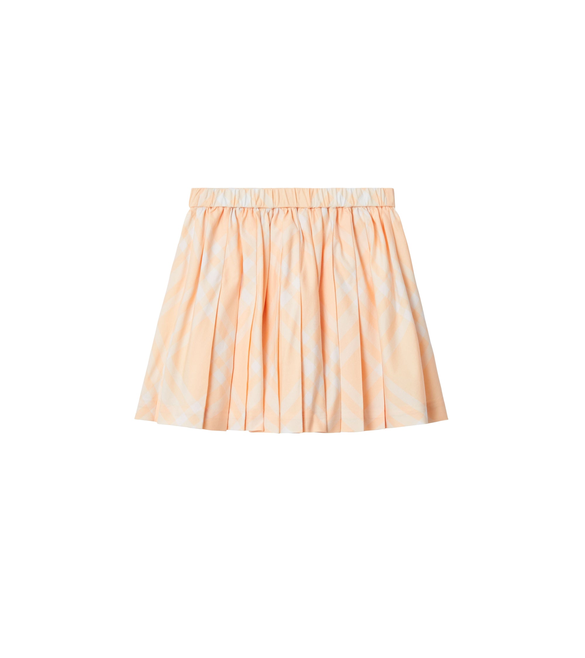 Jupe plissée en coton à motif check - Pastel Peach Check