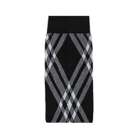 Collants en laine mélangée à motif check - Black & White