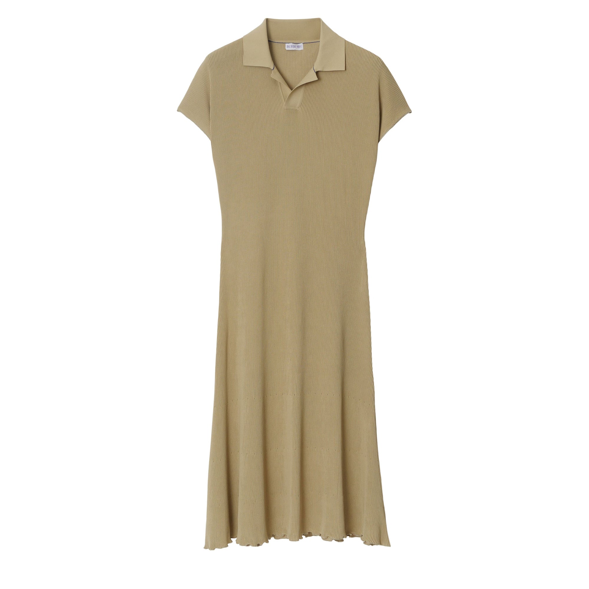 Robe polo en maille côtelée - Hunter