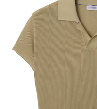 Robe polo en maille côtelée - Hunter