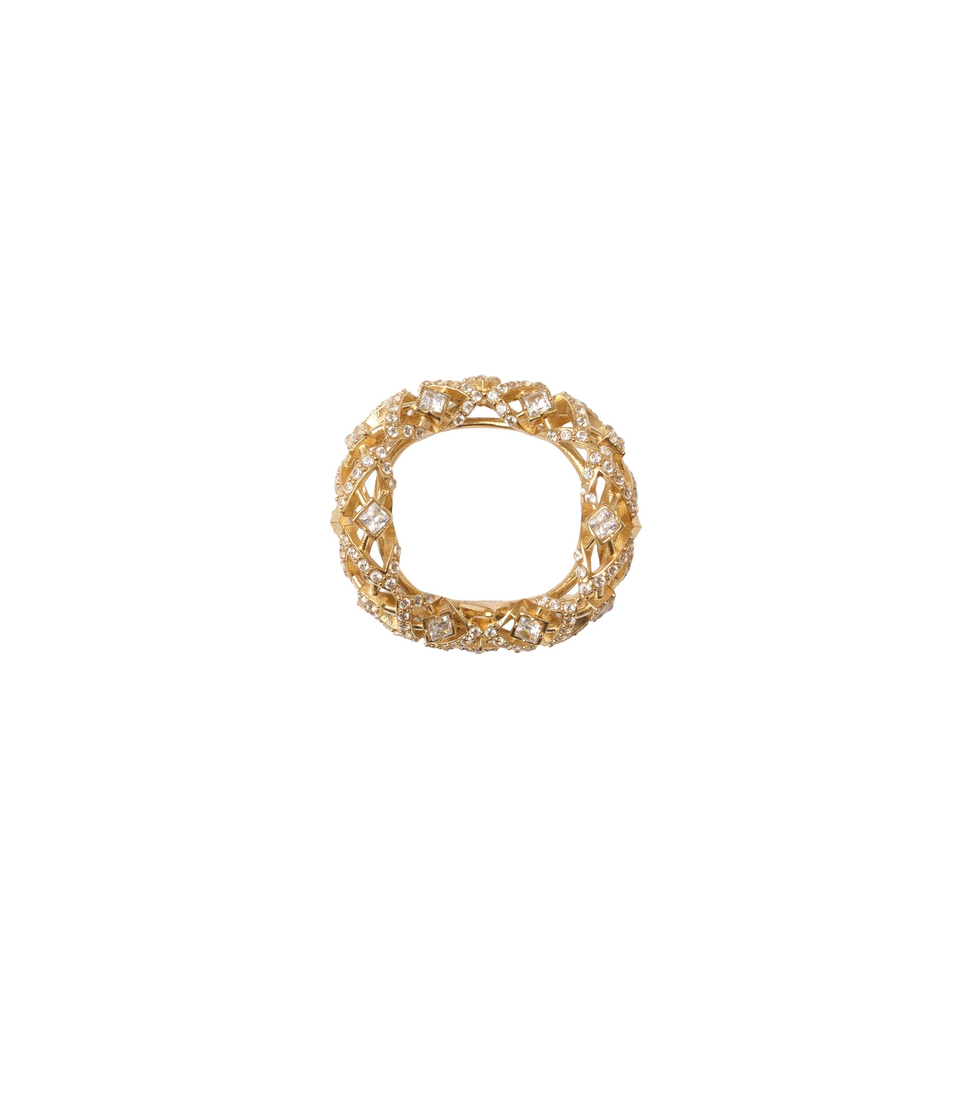 Bague en forme d'épines - Gold & Clear