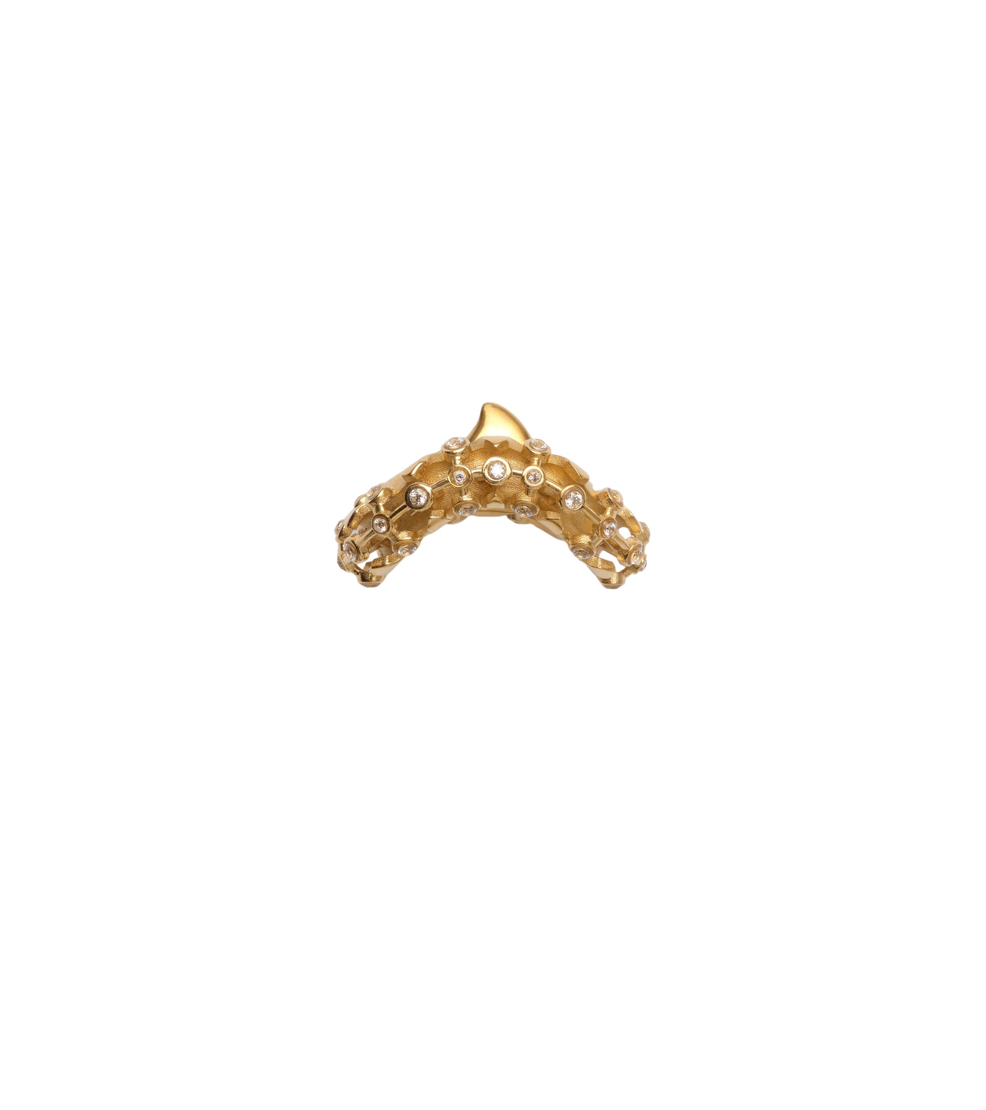 Bague en forme d'épines - Gold & Clear