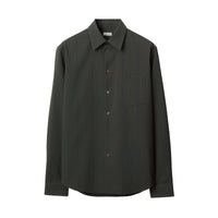 Chemise en laine à rayures - Granite