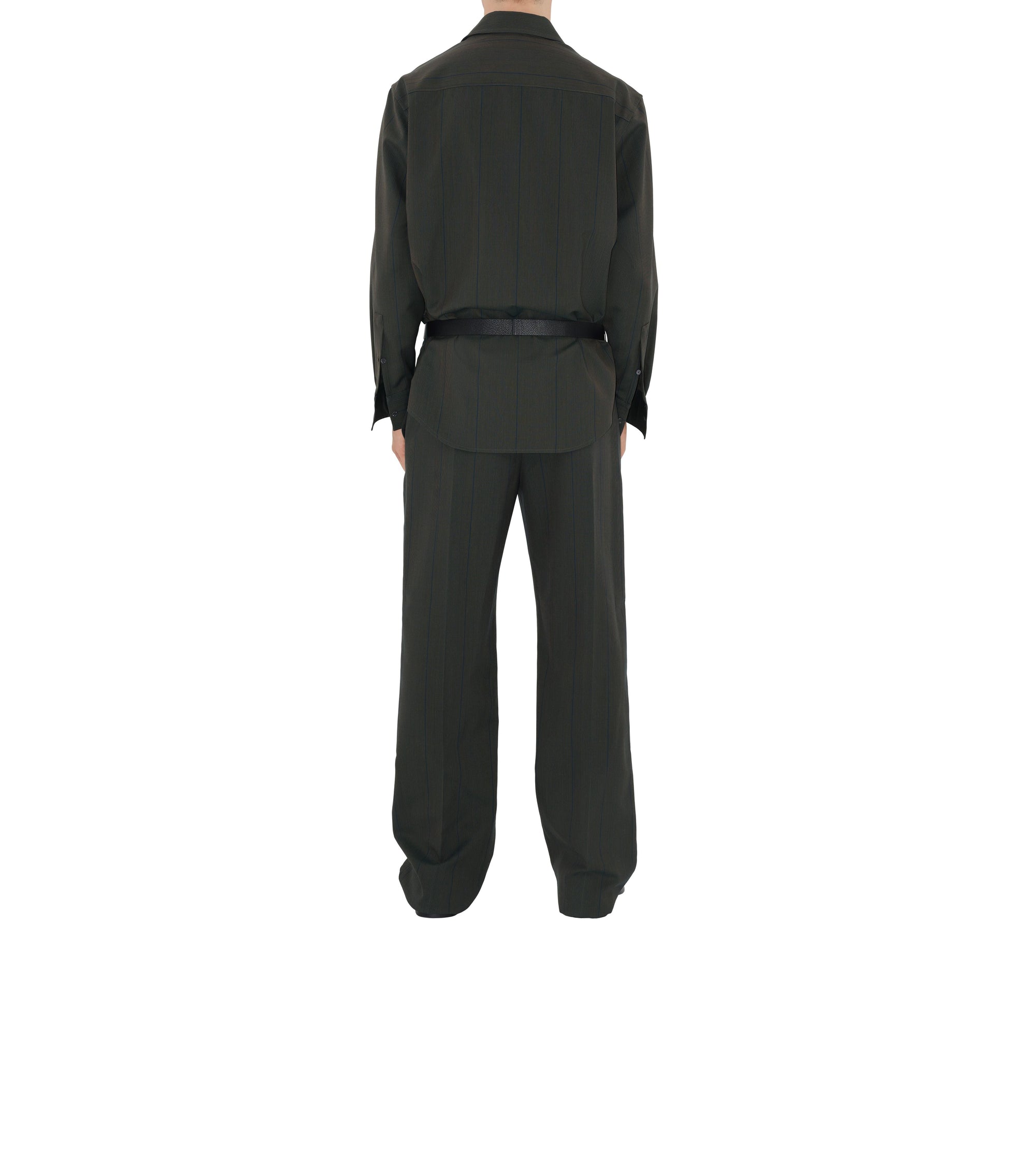 Chemise en laine à rayures - Granite