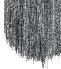 Top long à franges métallisées - Black & White