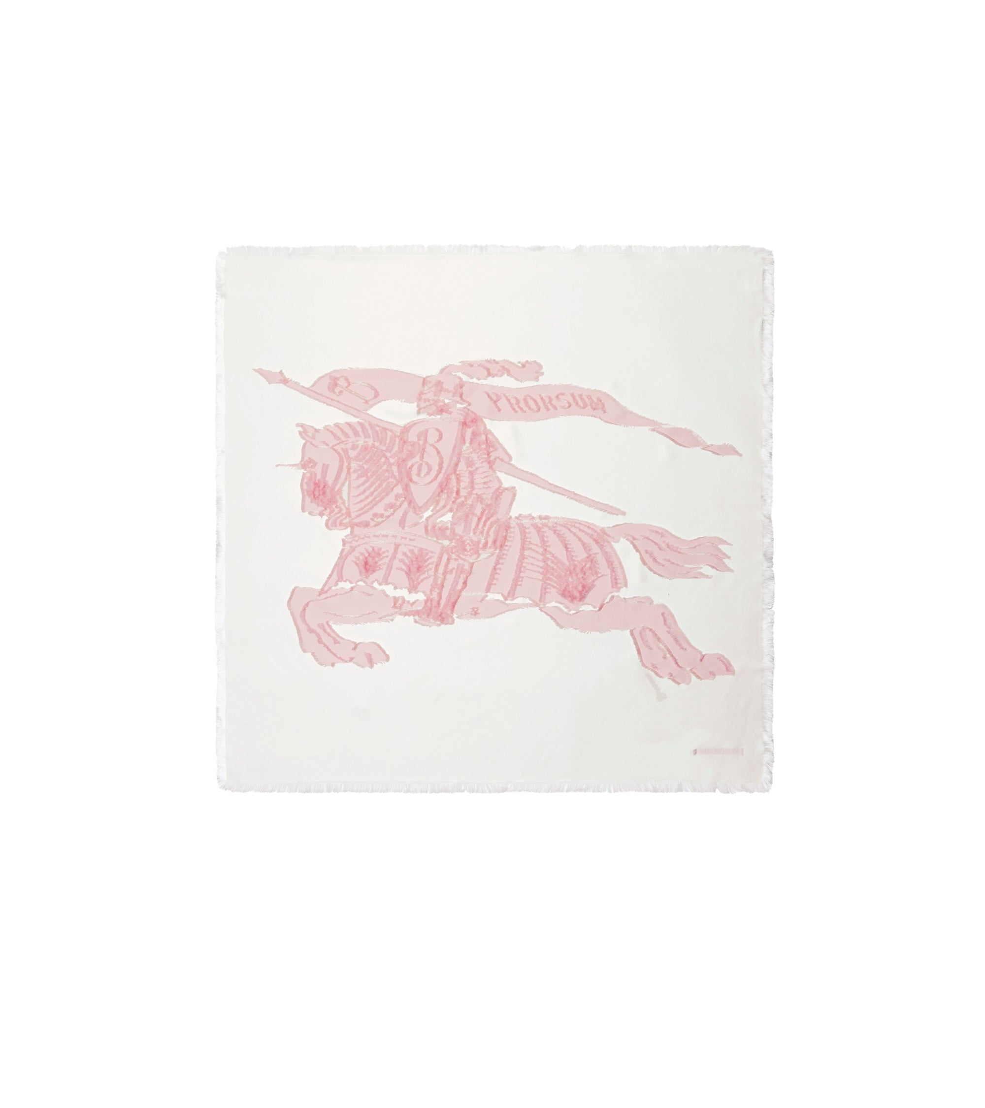 Foulard en soie mélangée à motif cavalier - Cameo