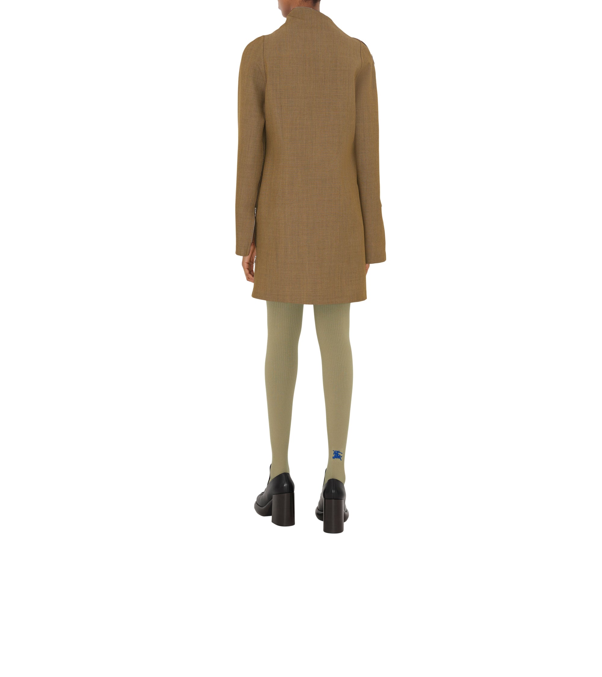 Collants côtelés en laine mélangée - Flax