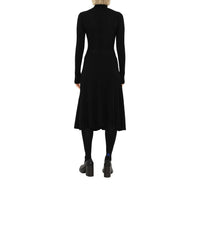 Collants côtelés en laine mélangée - Black