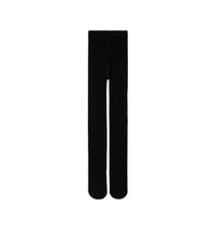 Collants côtelés en laine mélangée - Black