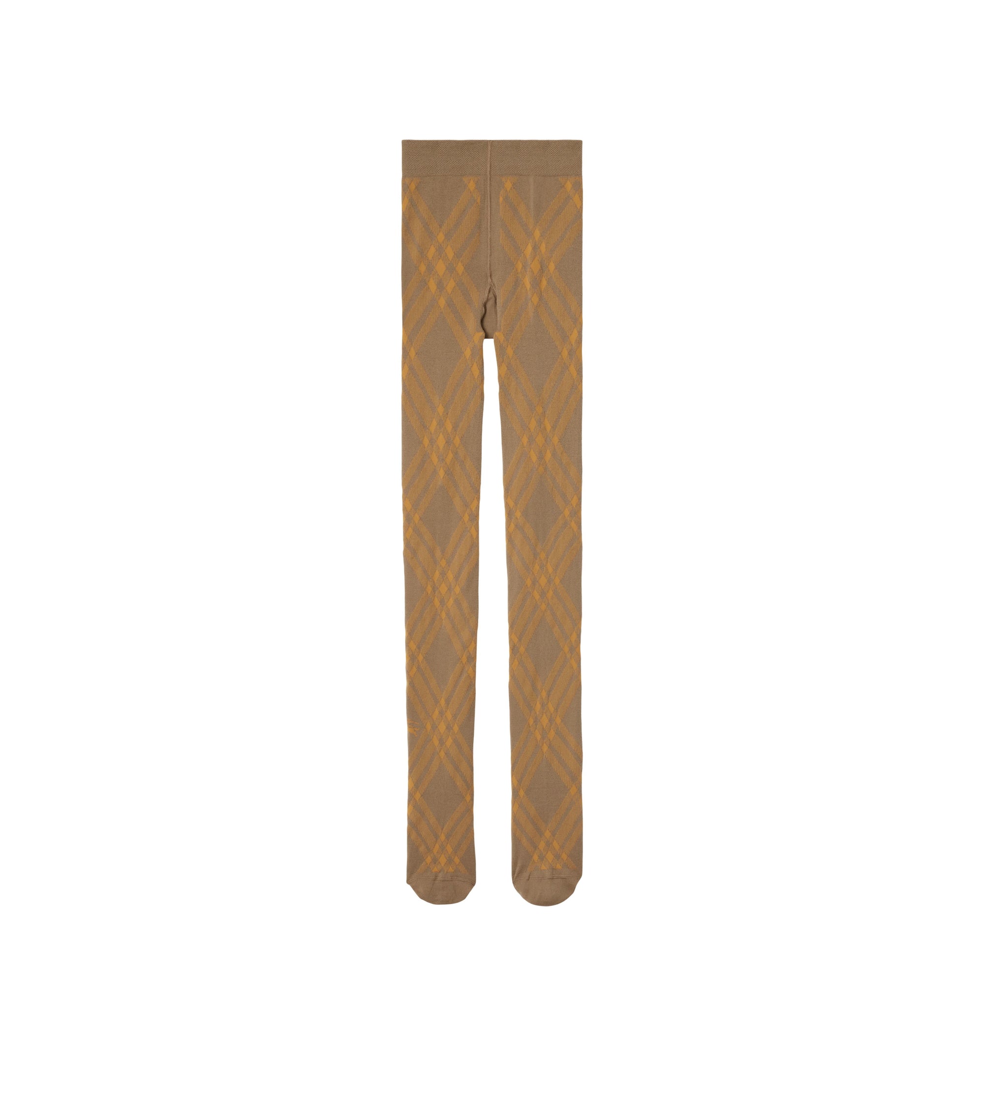 Collants en laine mélangée à motif check - Linden & Teak