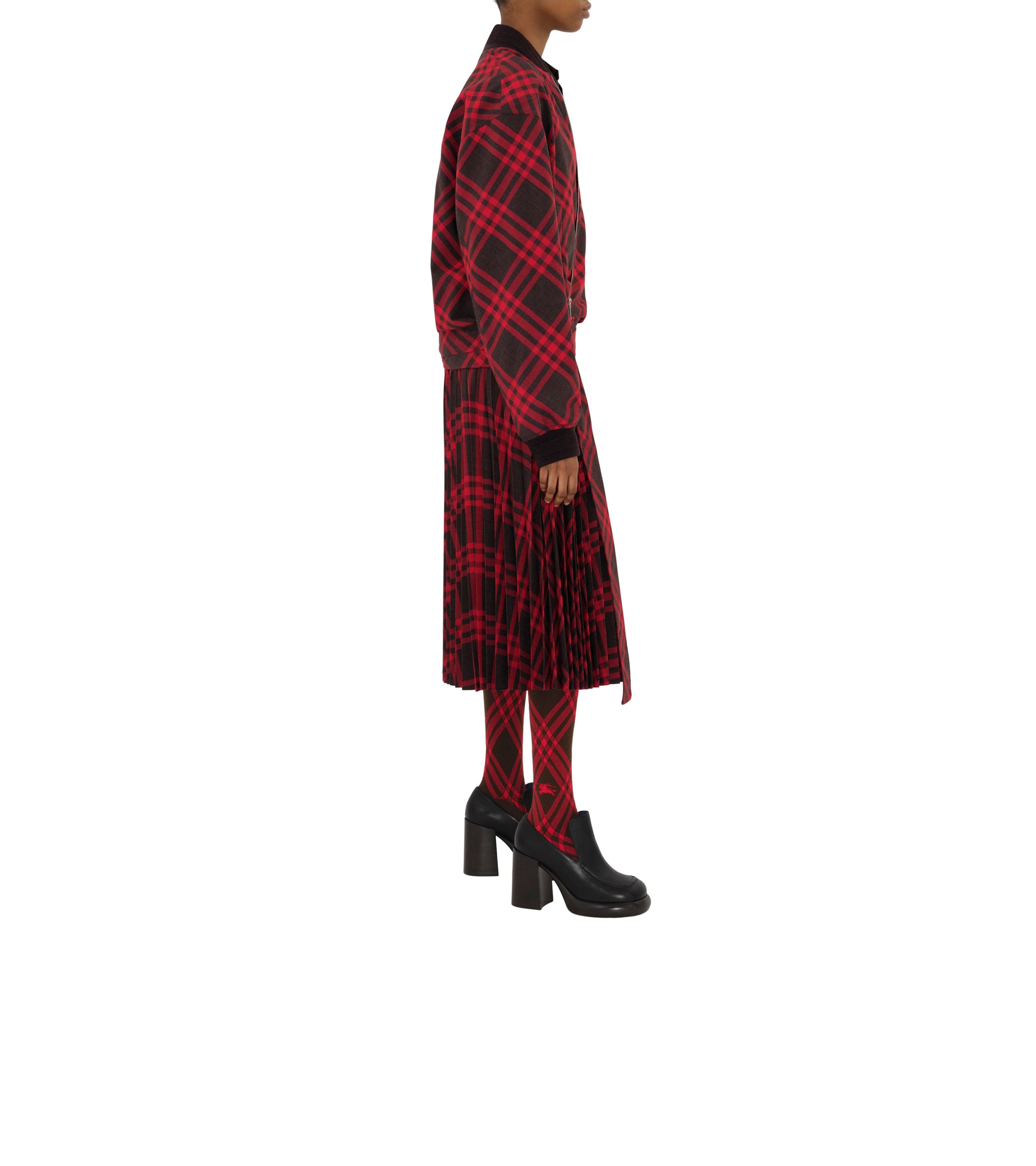 Collants en laine mélangée à motif check - Snug & Pillar