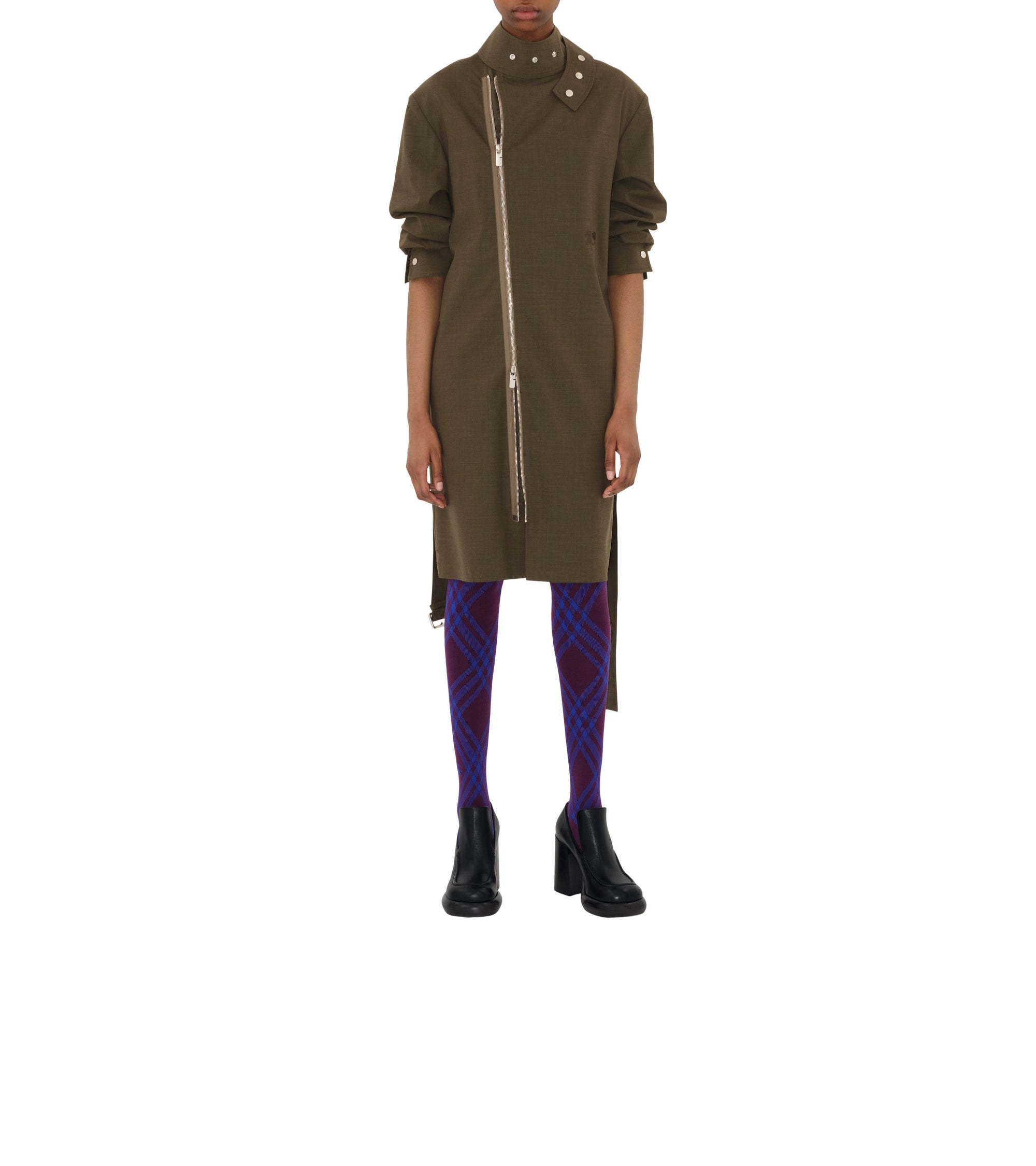 Collants en laine mélangée à motif check - Pansy & Knight