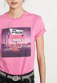 T-shirt à motif Paco Motel - Pink