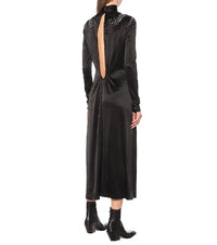 Robe à col montant et strass - Black