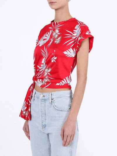 Top noué sur le côté - Red Hawai