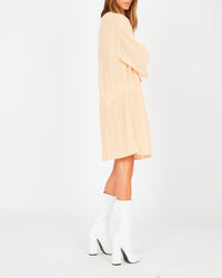 Long cardigan en maille - Rose Clair
