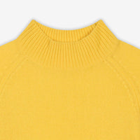 Pull Light court à col montant en cachemire - Yellow