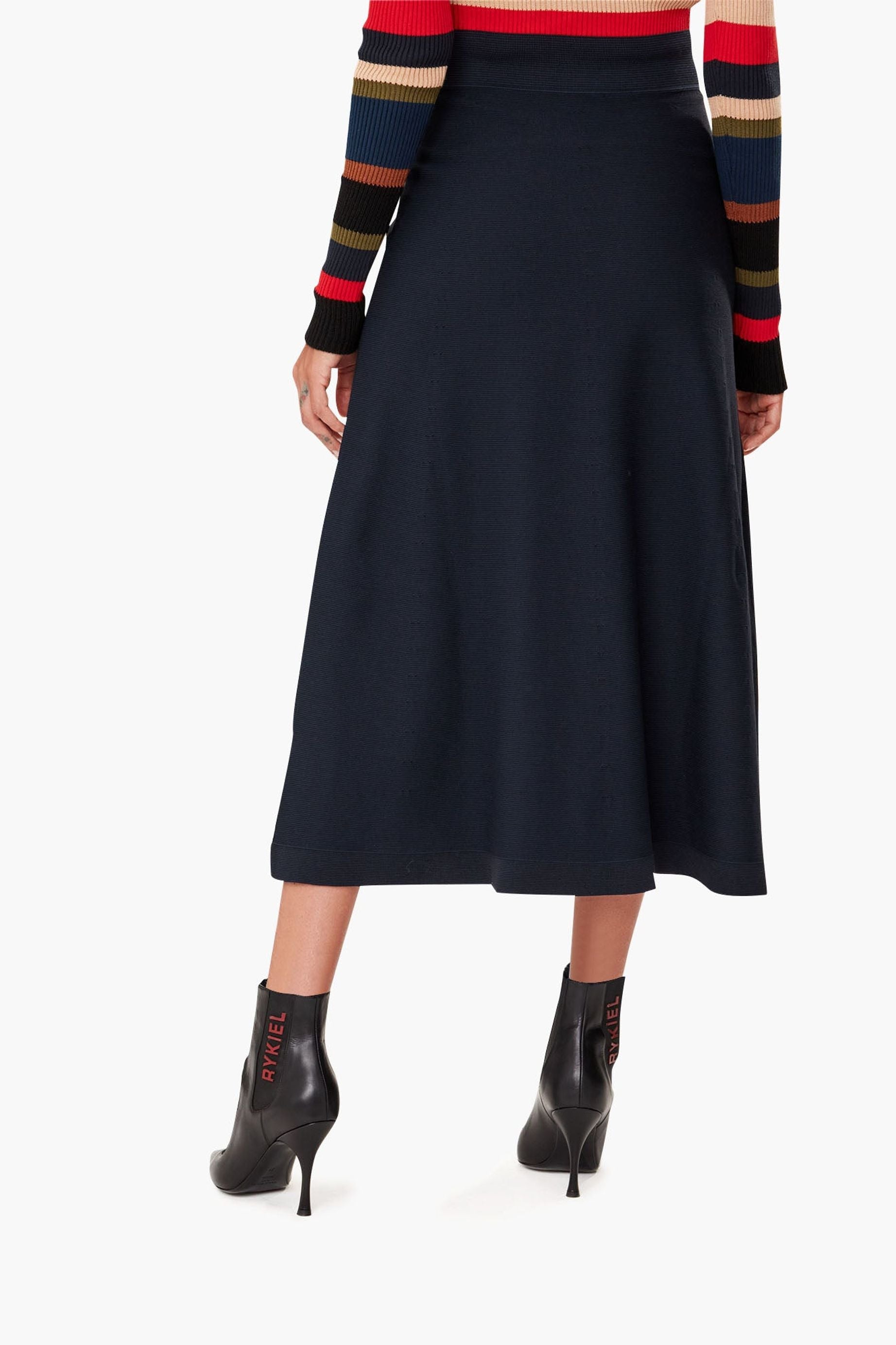Jupe Milano longue en laine - Noir