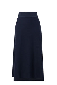 Jupe Milano longue en laine - Noir