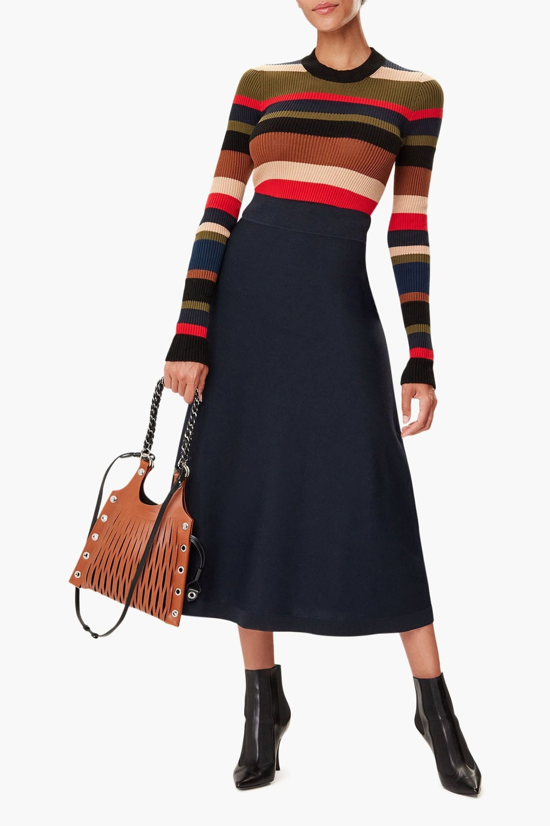 Jupe Milano longue en laine - Noir