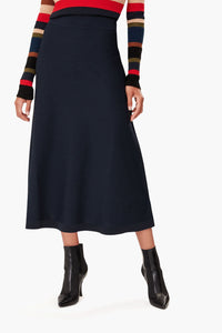 Jupe Milano longue en laine - Noir