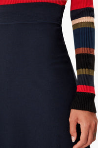 Jupe Milano longue en laine - Noir