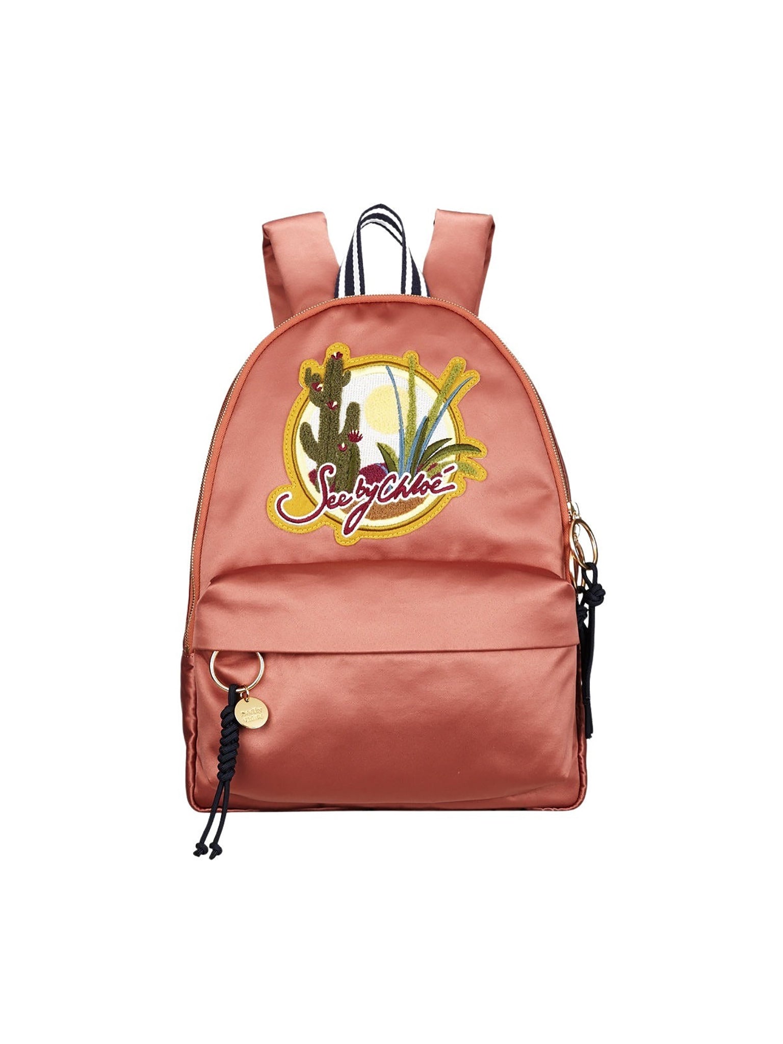 Sac-à-dos Andy en tissu satiné et enduit - Rose