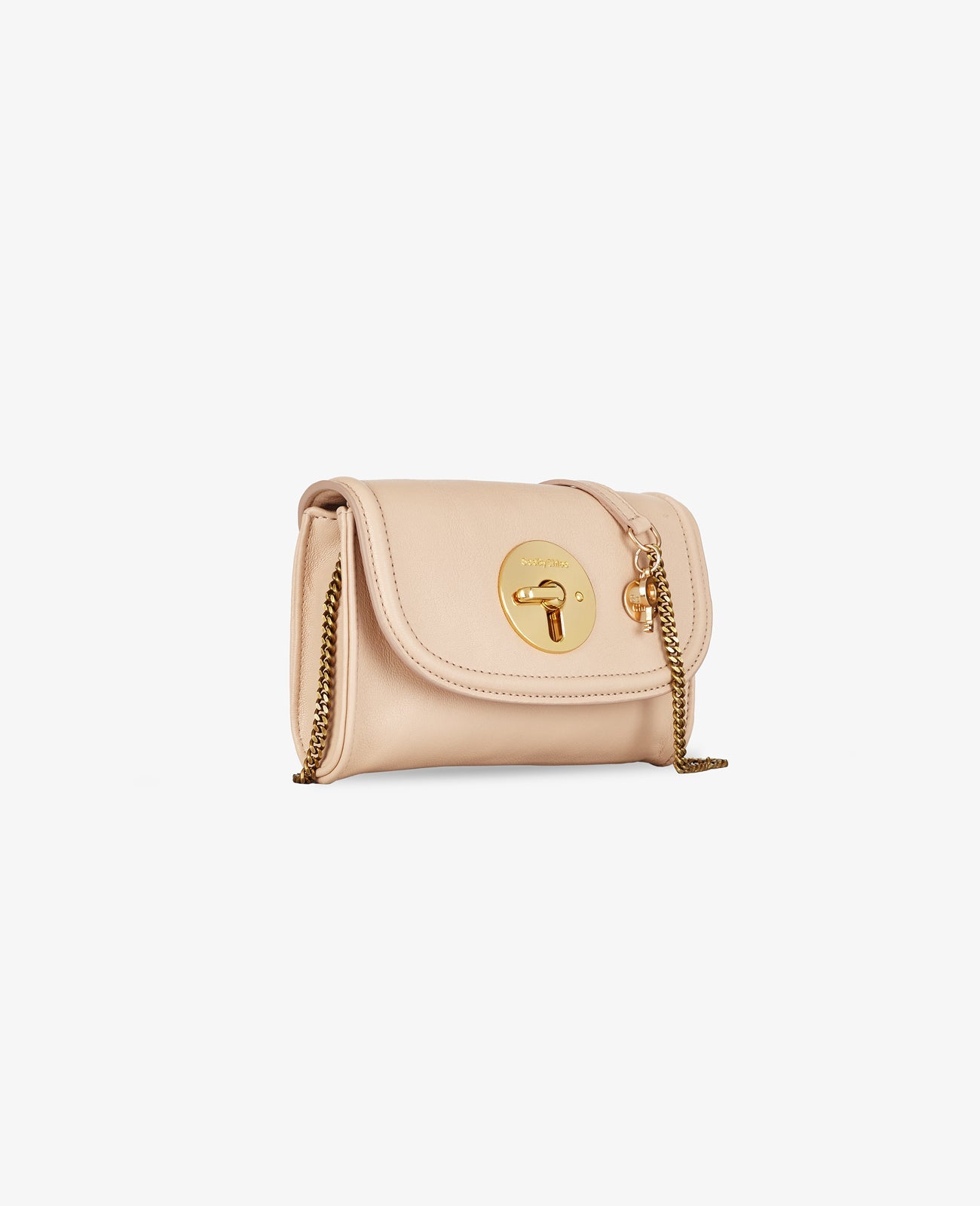 Mini sac Lois en cuir de mouton souple - Nude