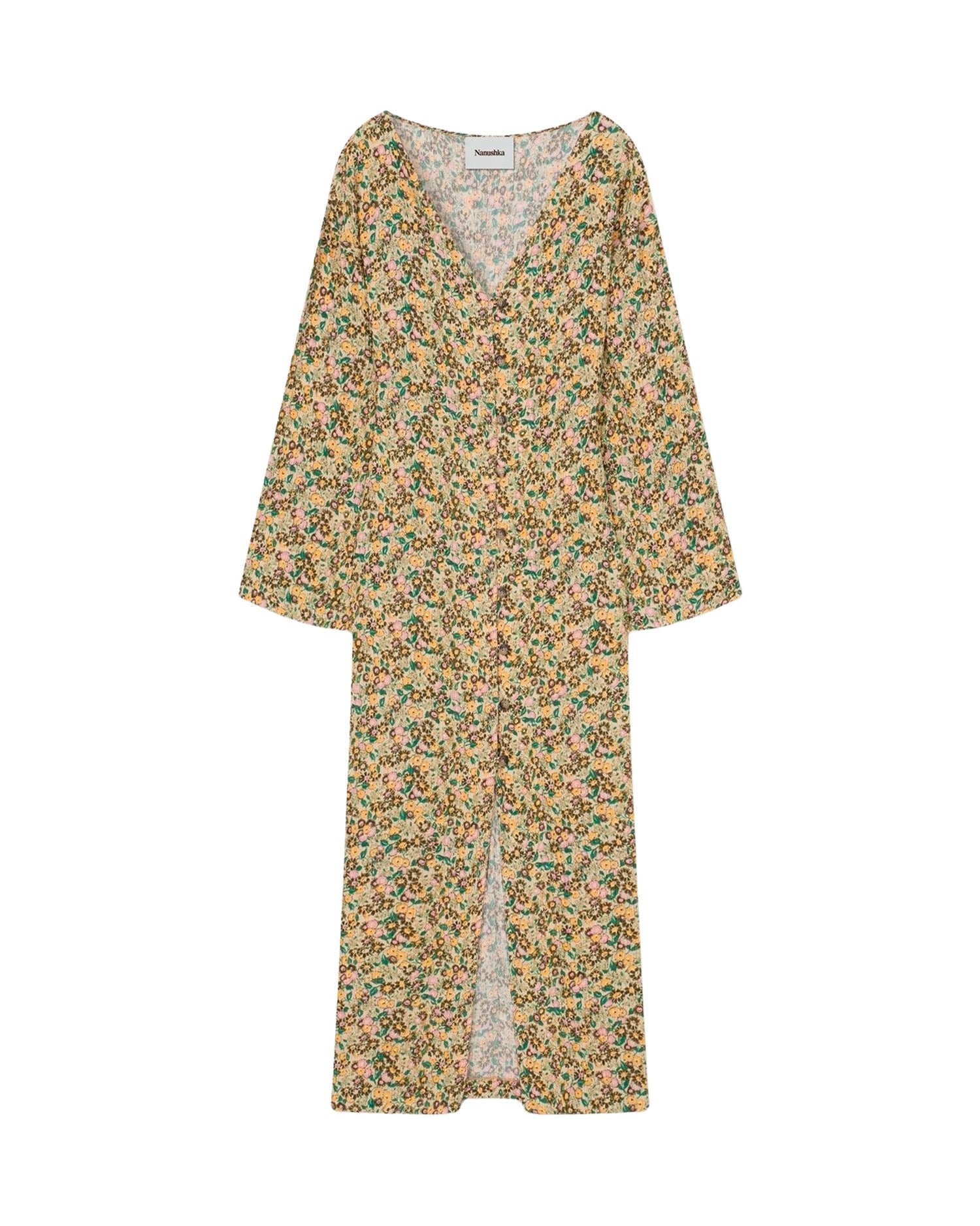 Robe longue Verda en crépon - Ditsy Floral