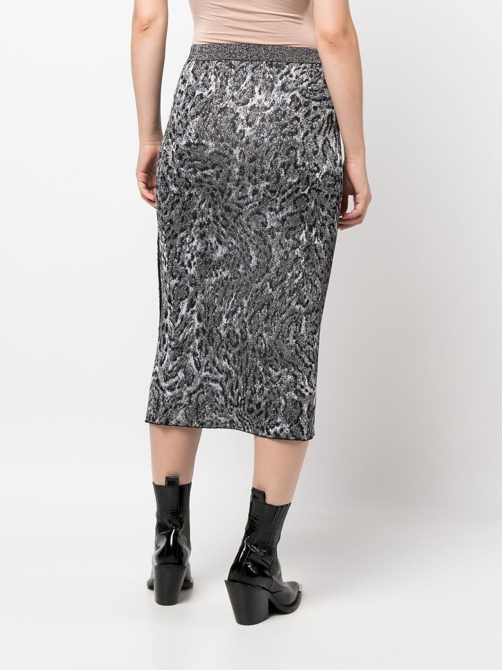 Jupe longue à imprimé léopard - Leopard Lurex