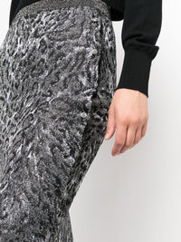Jupe longue à imprimé léopard - Leopard Lurex