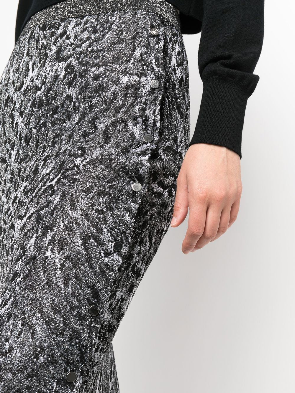 Jupe longue à imprimé léopard - Leopard Lurex