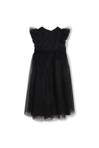 Robe longue en tulle pailleté - Noir